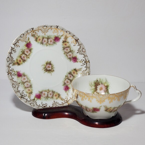 RC Iris Bavaria Teacup and Saucer Floral Vintage - Picture 1 of 10